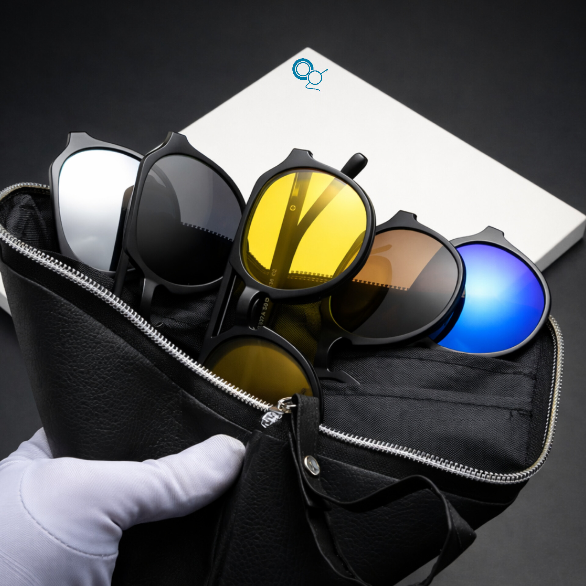 نمای عینک طبی کاوردار مگنتی مدل 2337 از زوایای مختلف