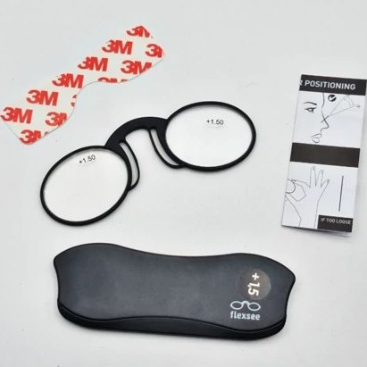 عینک طبی مطالعه بدون دسته فلکسی مشکی c1