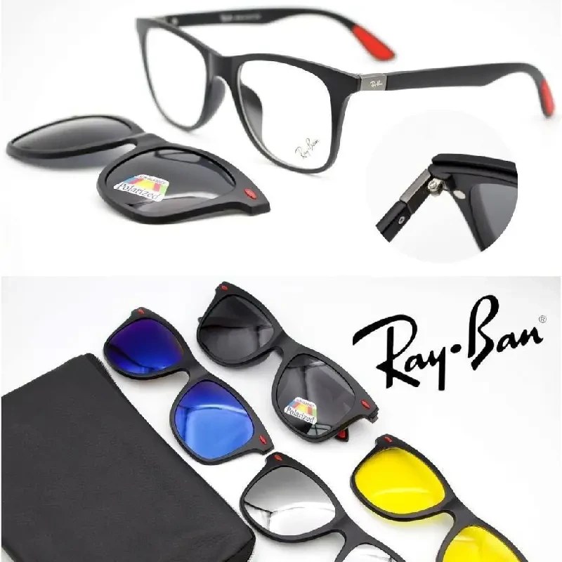 عینک طبی کاوردار با 4 کاور مگنتی آفتابی رای بن Ray Ban کد 2317